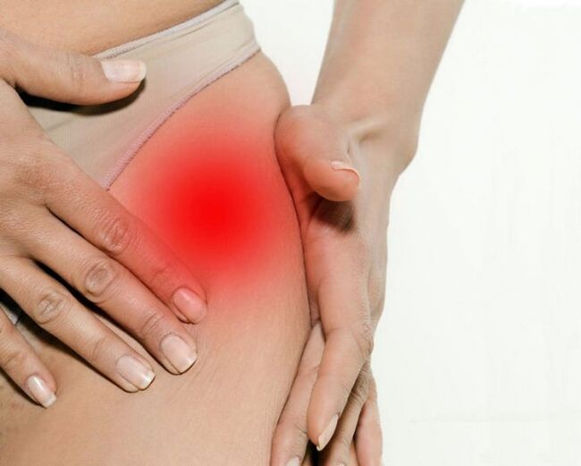 Burden pain and thigh with an arthrosis of the hip joint