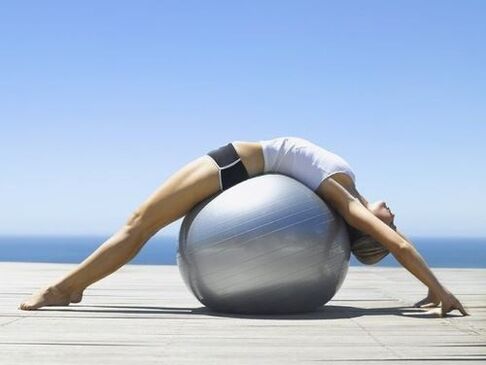 Fitball exercises to treat osteochondrose