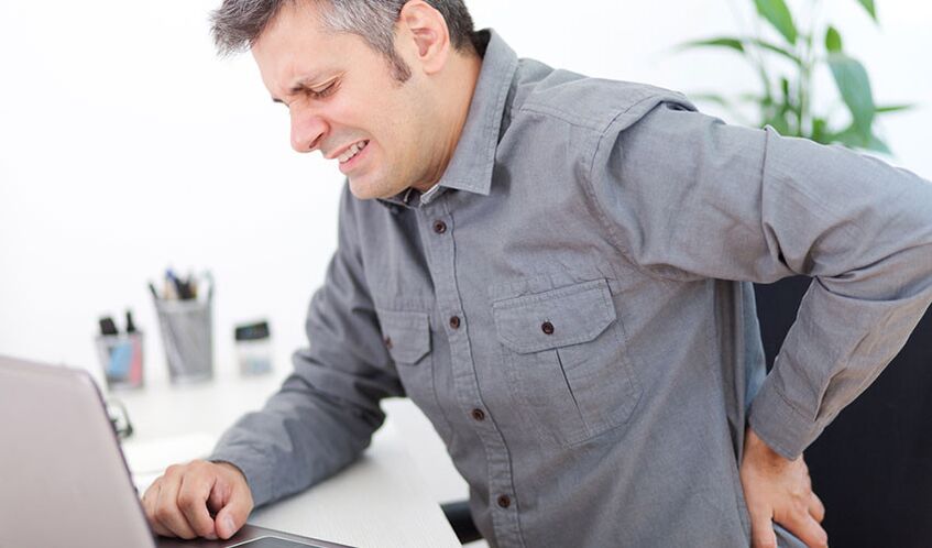 Back pain for osteochondrose for sitting work